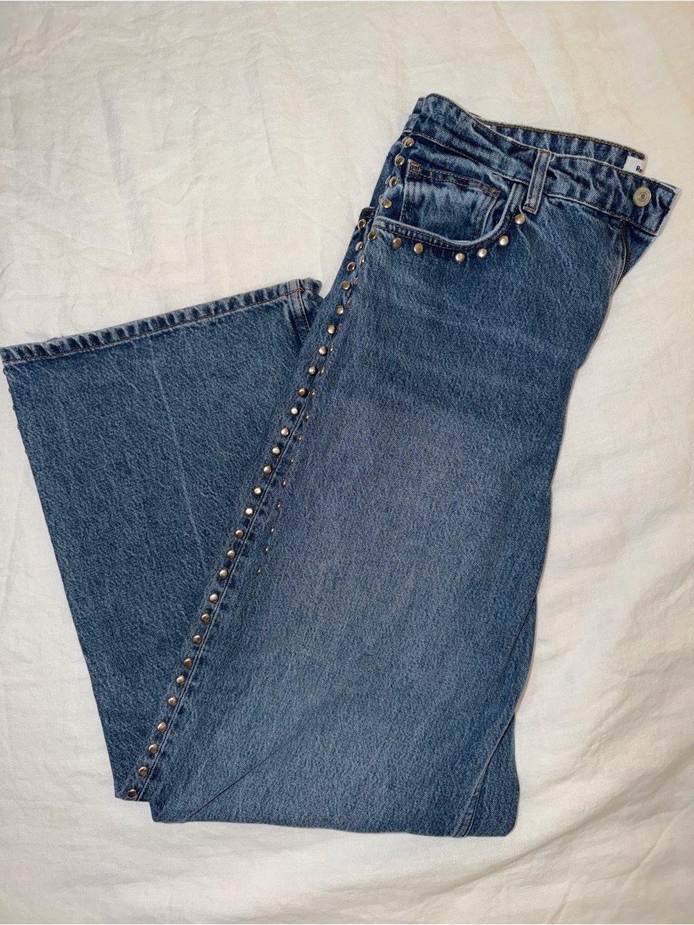 Reformation Studded High Rise Cary Jean